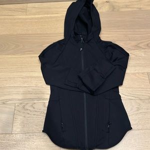lululemon Ivviva Girls Black Hooded Full Zip Hoodie Size 10